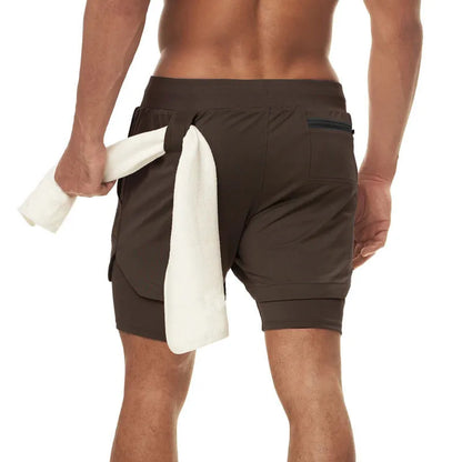 Men's 2-in-1 Performance Fitness Shorts