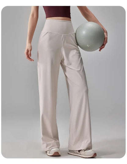 Women's High-Waist Yoga Pilates Workout Pants | Stretch Knit Yoga & Leisure Pants