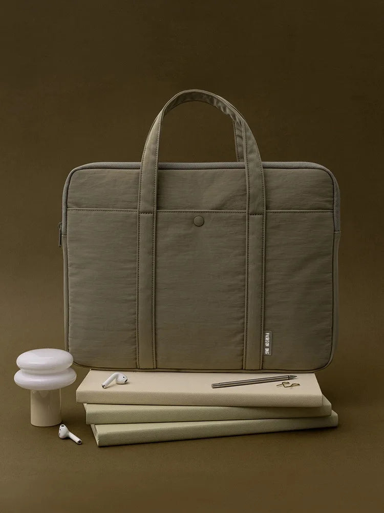 The Minimalist's Essential: Sleek Nylon Laptop Briefcase Laptop Bag 13.3 14 15 15.6 Inch