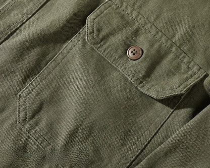 Men's Heritage Canvas Shirt: Contrast Patch Oxford Work wear