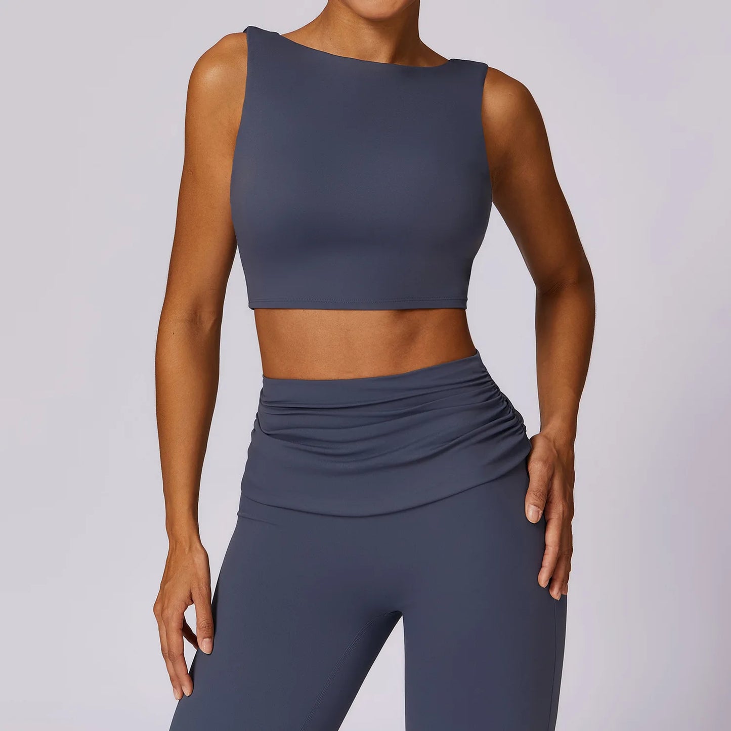 Women's Yoga & Gym Sport Vest | Seamless Knit Crop Top