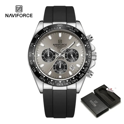 The Apex Men's Chrono Quartz Movement Watch : NAVIFORCE NF8054 Racing Speed Watch