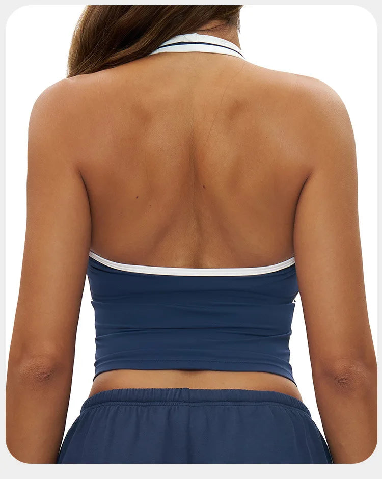 The Sculpt Halter: Retro-Chic Performance Sports Vest
