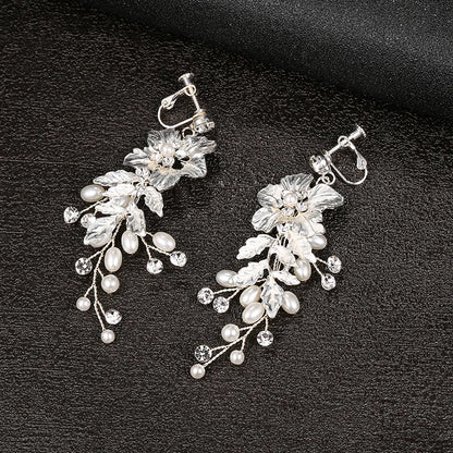 Floral Pearl & Crystal Earrings for Women