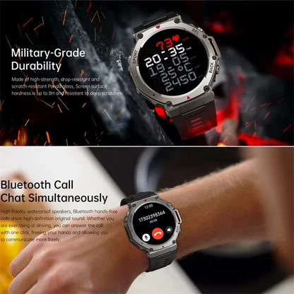 Men's T-Rex 3 GPS Smartwatch - 1.43" AMOLED, 5ATM Waterproof, Fitness Tracker for Men