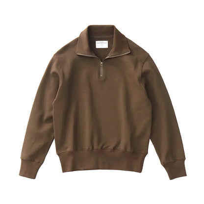 The Heritage Half-Zip: Men's American Retro Heavyweight Terry Sweatshirt