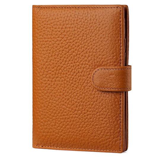 The Jetset Nomad: Pebbled Leather RFID Passport & Travel Wallet