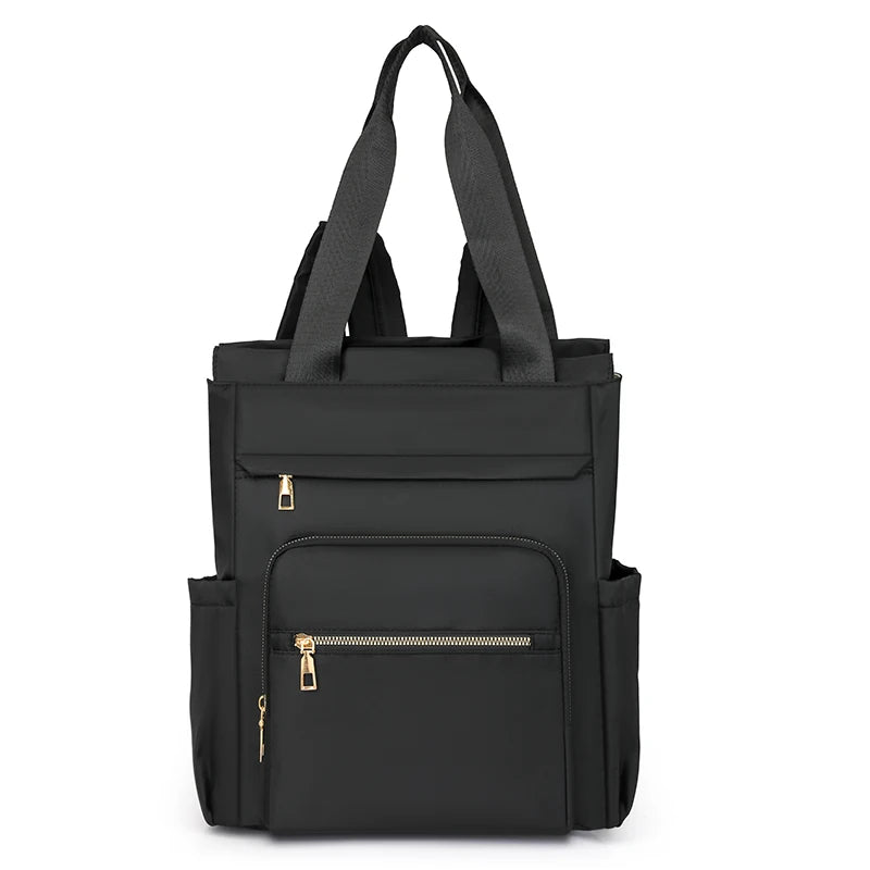 The Contemporary Carryall: Women's Chic Nylon Shoulder Backpack