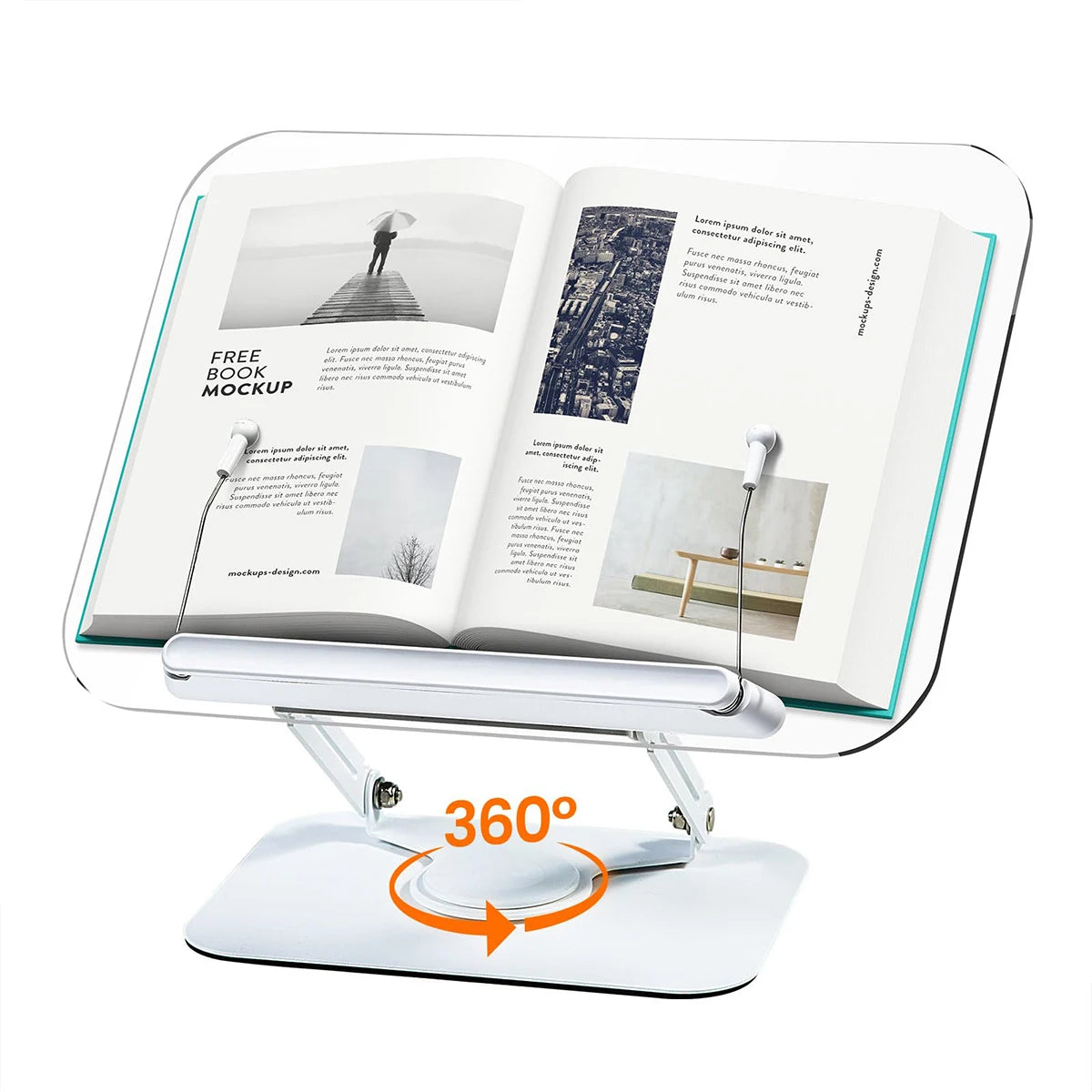 Elevate Your View: The 360° Desktop Curator Book | iPad | Tablet | Laptop Stand