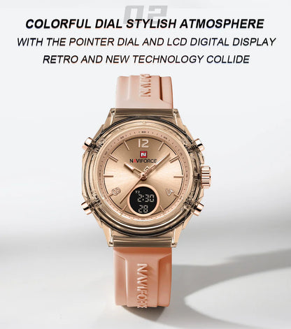 The Navigator: Women's Multifunctional Dual-Time Sport-Chic Quartz Movement Wristwatch