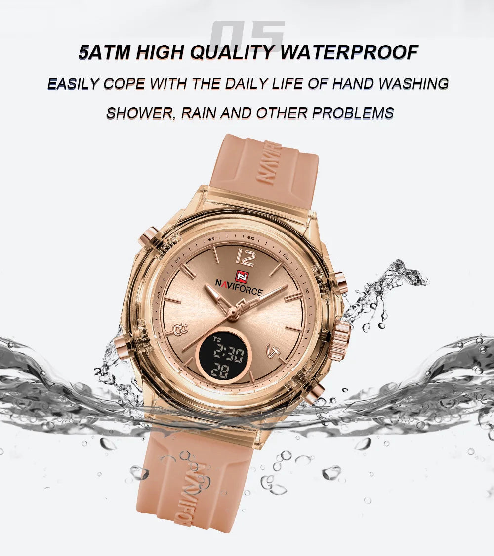 The Navigator: Women's Multifunctional Dual-Time Sport-Chic Quartz Movement Wristwatch