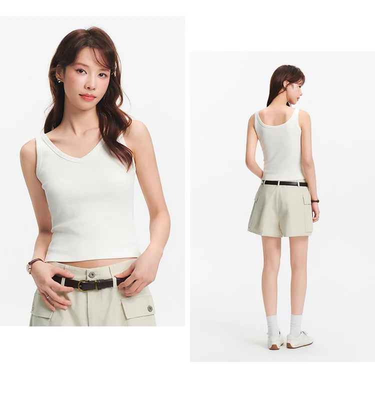 The Ultimate Summer Essential: The Cool-Touch Ribbed V-Neck Tank Top