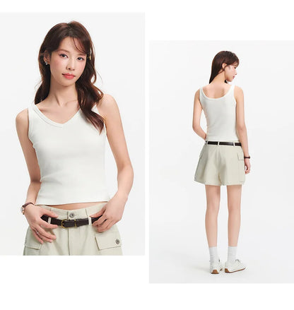 The Ultimate Summer Essential: The Cool-Touch Ribbed V-Neck Tank Top