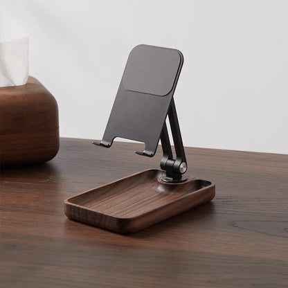 Elevate Your Ritual: The Walnut & Alloy Ergo iPhone iPad Mobile Tablet Stand