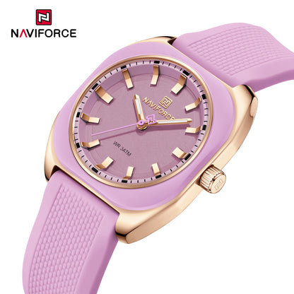 The Naviforce Polygon Women's Watch: Sculpted Simplicity for the Modern Wardrobe