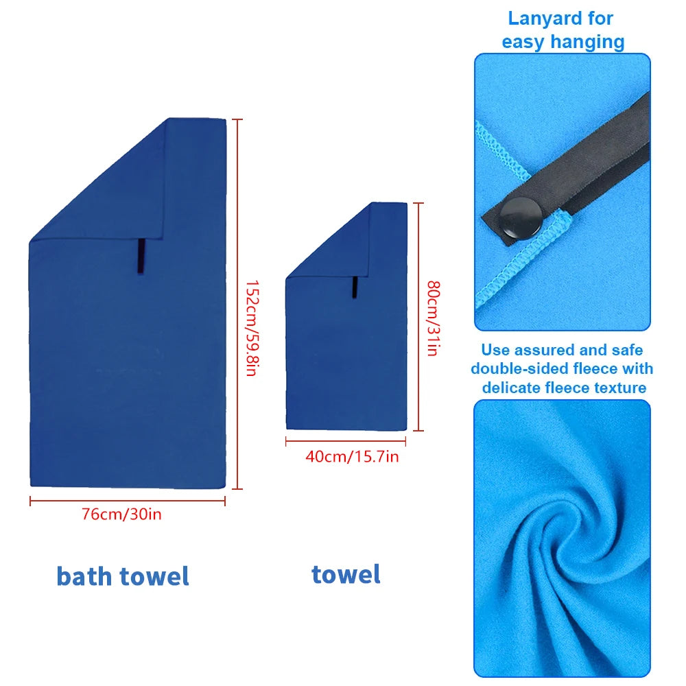 Ultra-Absorbent Microfibre Gym Towel | Quick-Drying Sports & Travel Gear