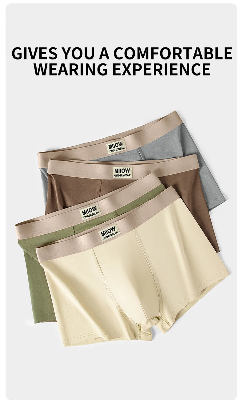 MiiOW Combed Cotton Antibacterial Plus Size Boxer Shorts (3-Pack)