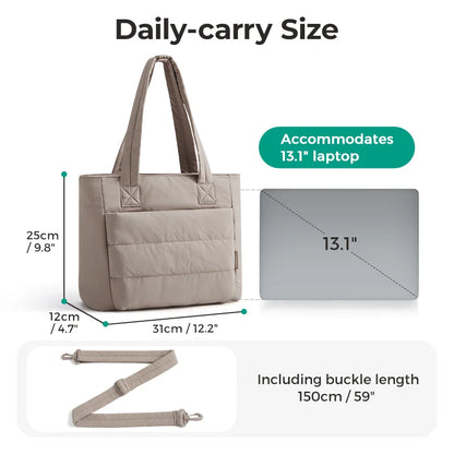 The Puffer Chic Tote: Your Elevated Everyday Companion