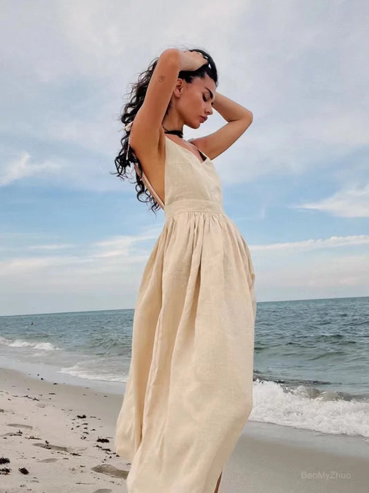 Sunset Solstice Cotton Maxi Dress | 100% Cotton
