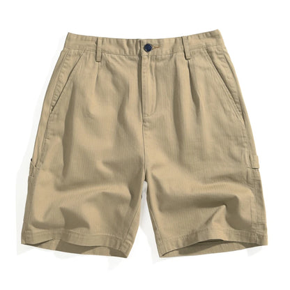 Beige shorts on a white background