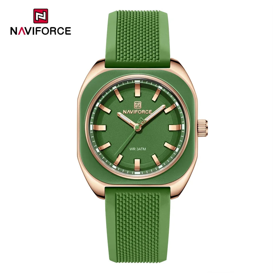 The Naviforce Polygon Women's Watch: Sculpted Simplicity for the Modern Wardrobe