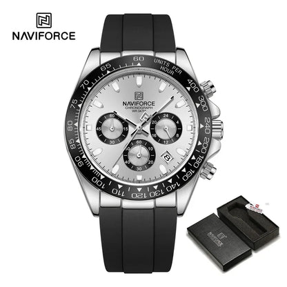 The Apex Men's Chrono Quartz Movement Watch : NAVIFORCE NF8054 Racing Speed Watch