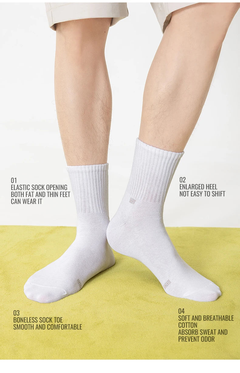 MiiOW Pure Cotton Crew Socks (5 Pairs)