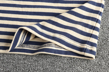 The Mariner's Heir: American Retro Men's Heavyweight Striped Henley