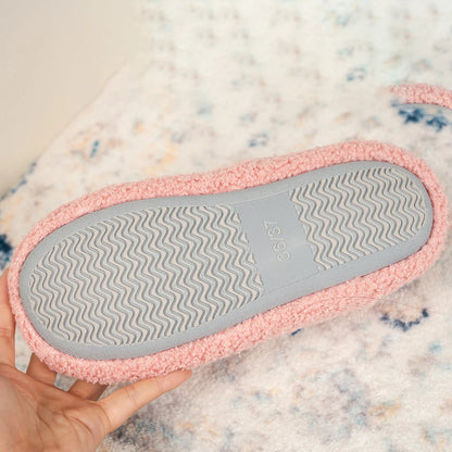 Women's Soft Curly Cozy Loafer Slippers with Polar Fleece Lining