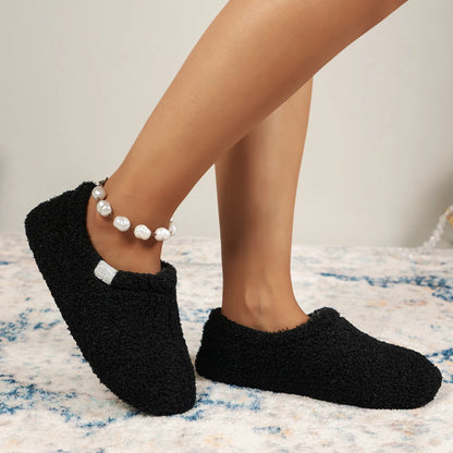 Women's Soft Curly Cozy Loafer Slippers with Polar Fleece Lining