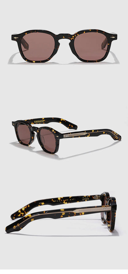 Handmade Round Frame Acetate Sunglasses | Premium Quality Men's & Women's UV400