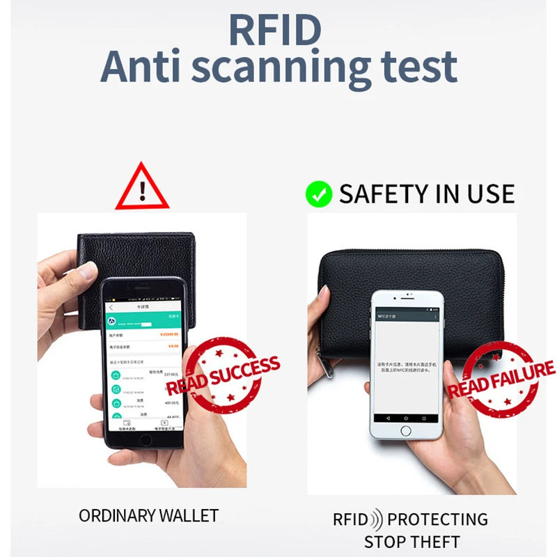 The Coveted Clutch: Women's ZIP Clutch in Top-Grain Leather with RFID Protection