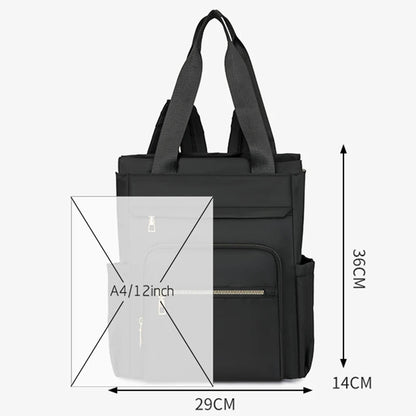 The Contemporary Carryall: Women's Chic Nylon Shoulder Backpack