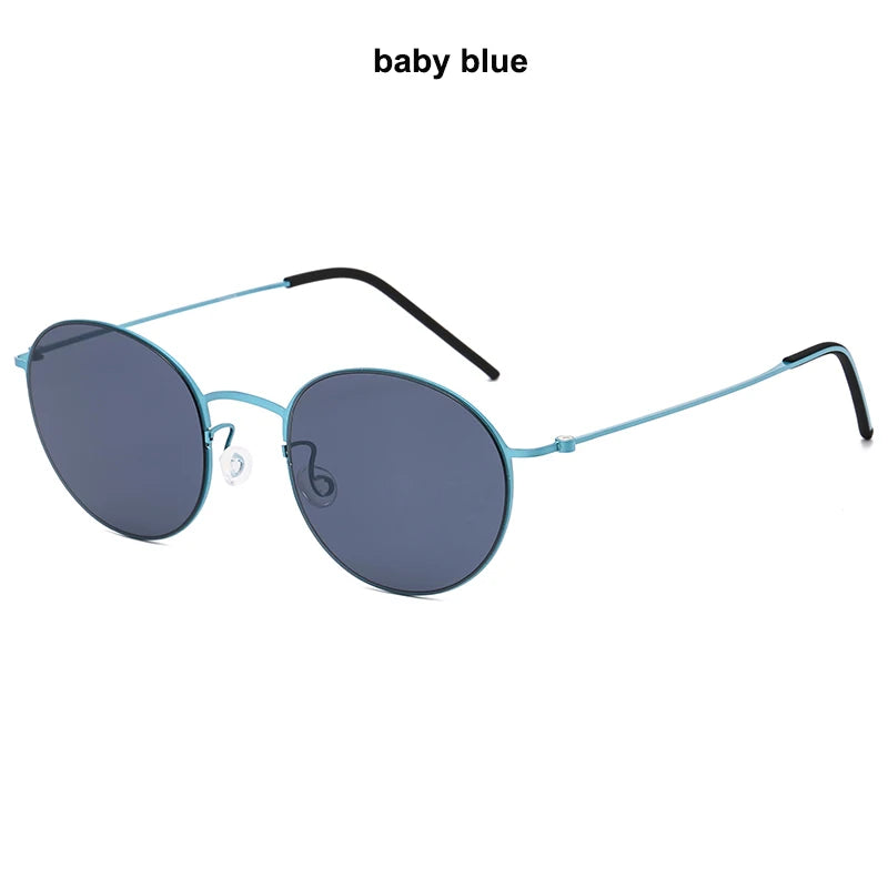 Elevate Your Vision: The Screwless Titanium Retro Rounds Sunglasses