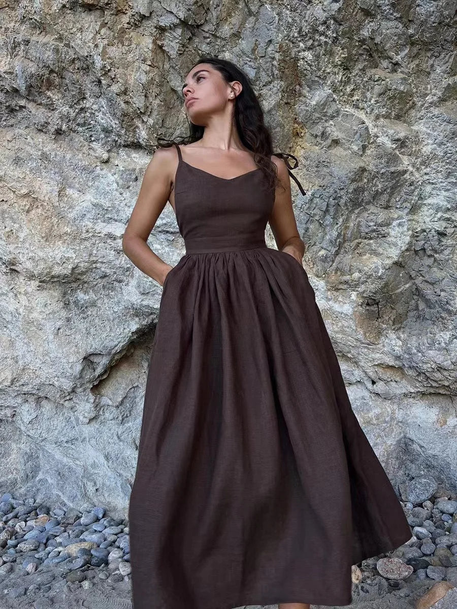Sunset Solstice Cotton Maxi Dress | 100% Cotton