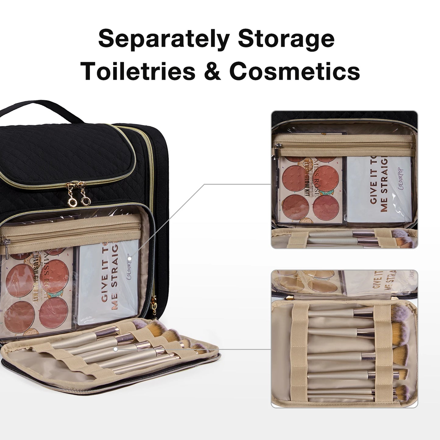 The 'Jetsetter' Quilted Beauty Organizer by BAGSMART