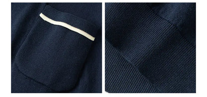 The 1940s Riviera Knit Polo Shirt Men's Vintage 1940s | 100% Combed Cotton Slim Fit Short Sleeve Casual Sportswear