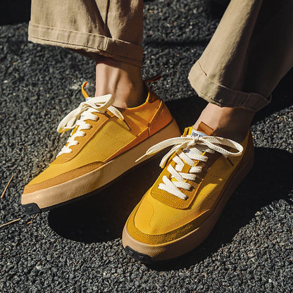 Seoul Street Canvas: The All-Day "Ice Silk" Breathable Sneaker