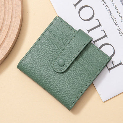 Women's Top-Grain Leather RFID Wallet | Ultra-Thin Mini Purse & Card Holder