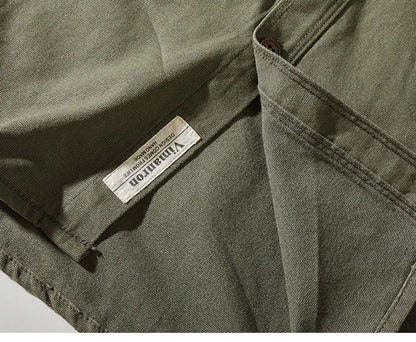 Men's Heritage Canvas Shirt: Contrast Patch Oxford Work wear