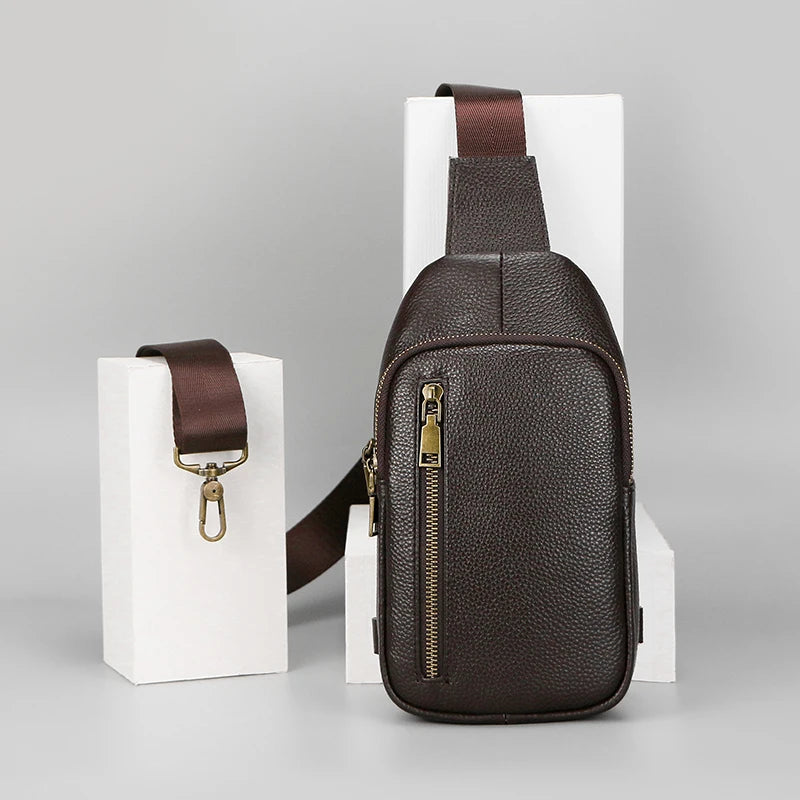 Men's Urban Cross Body Sling Bag in Genuine Leather