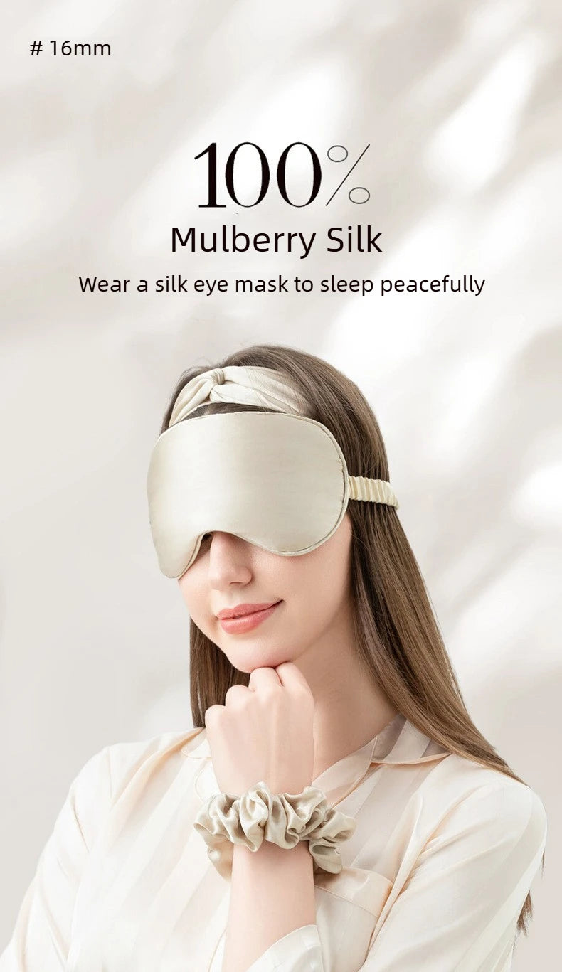 The Nocturne Eye Mask: 16 Momme Pure Mulberry Silk Sleep Sanctuary