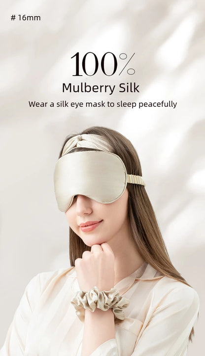 The Nocturne Eye Mask: 16 Momme Pure Mulberry Silk Sleep Sanctuary
