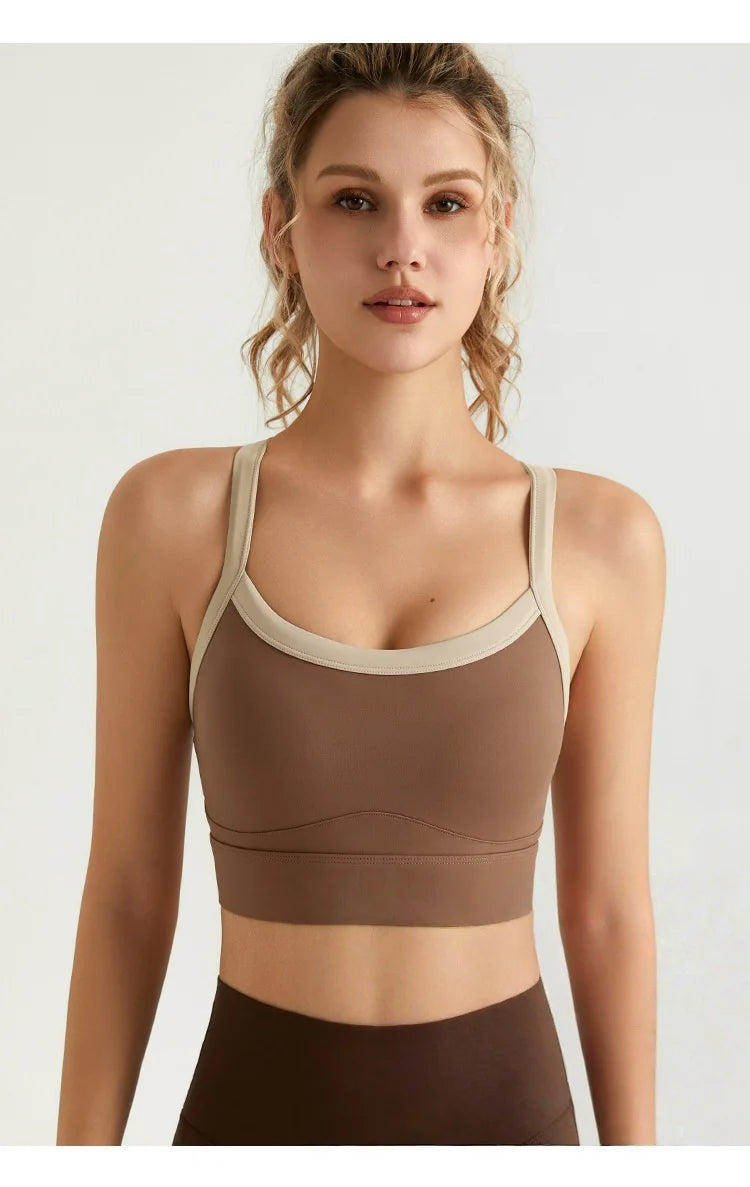 High-Impact Sculpt &amp; Support Yoga Vest Sports Bra