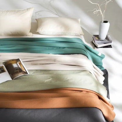 The Woven Sanctuary: All-Season Premium Cotton-Linen Drape Bedding
