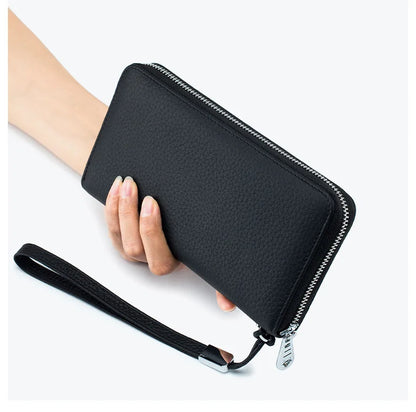 The Coveted Clutch: Women's ZIP Clutch in Top-Grain Leather with RFID Protection