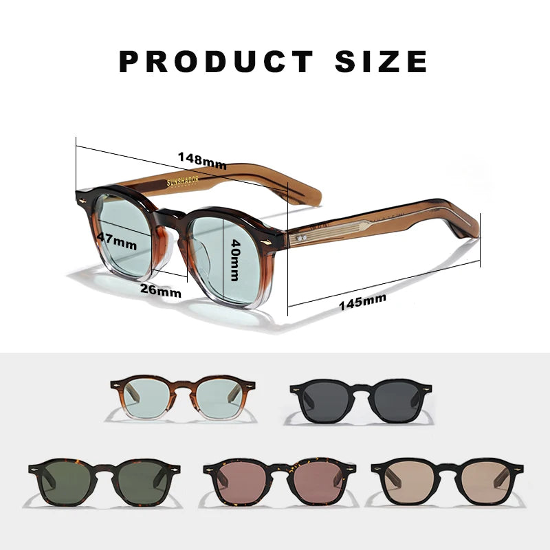 Handmade Round Frame Acetate Sunglasses | Premium Quality Men's & Women's UV400