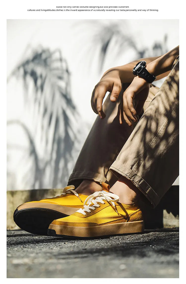 Seoul Street Canvas: The All-Day "Ice Silk" Breathable Sneaker