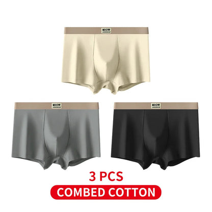 MiiOW Combed Cotton Antibacterial Plus Size Boxer Shorts (3-Pack)