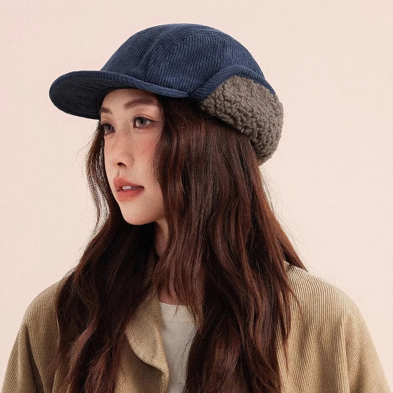 Women's Japanese Retro Corduroy Cap